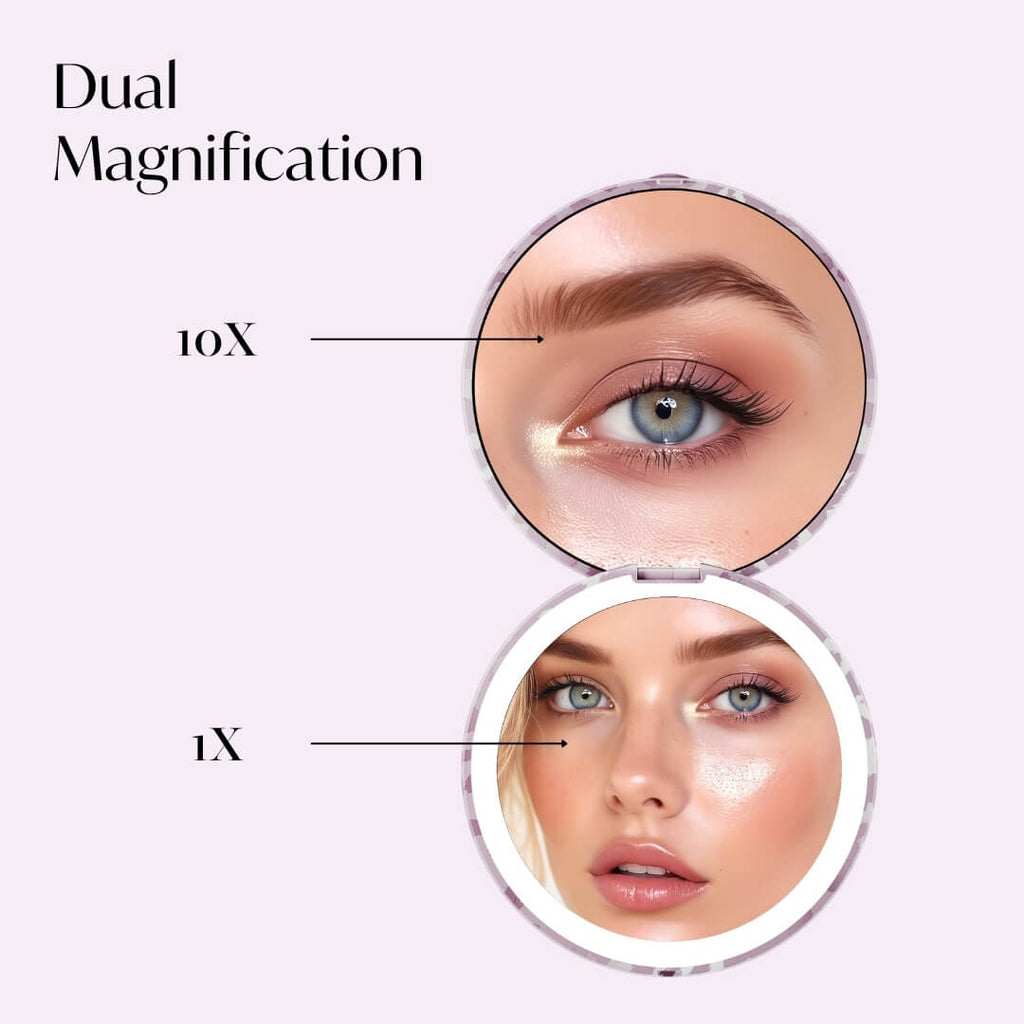 Mini Taylor LED Compact Mirror | Cosmic Leopard